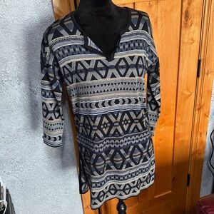 Peruvian Connection Geometric Patterned Top
